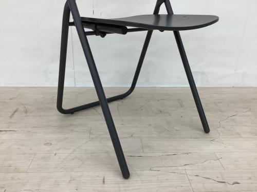 無印良品 (ムジルシリョウヒン) チェア ブラック スチールパイプ折りたたみチェア