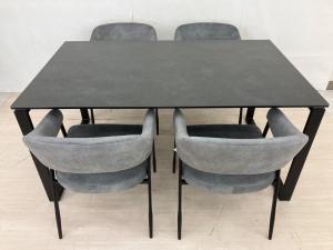 ニトリ ダイニング5点セット 幅:約150㎝ グレー セーラル/イジー2