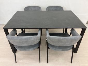 ニトリ ダイニング5点セット 幅:約150㎝ グレー セーラル/イジー2