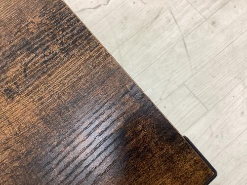 萩原 (ハギハラ) ローテーブル KT-3764 キャスター付 ダークブラウン×ブラック