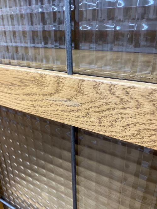 a.depeche (アデペシュ) カデル スライドガラスキャビネット ハイ ZA-CDL-SGC-1700-BR-N