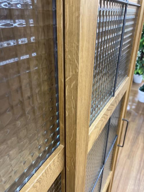 a.depeche (アデペシュ) カデル スライドガラスキャビネット ハイ ZA-CDL-SGC-1700-BR-N