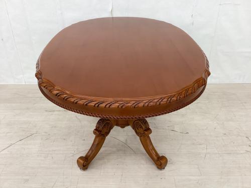 ダイニング5点セット 英国アンティーク調 ブラウン×グリーン