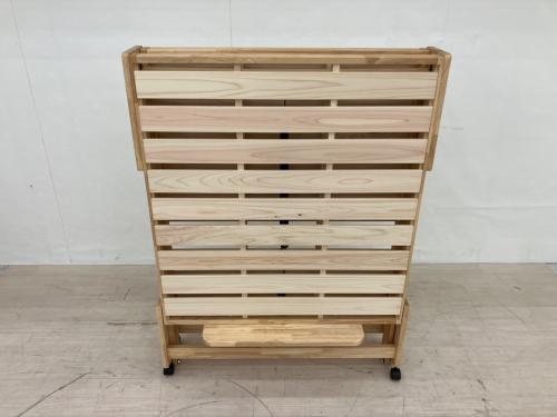 dinos (ディノス) 折りたたみベッド ナチュラル 折りたたみ式ひのきすのこベッドシングルハイ