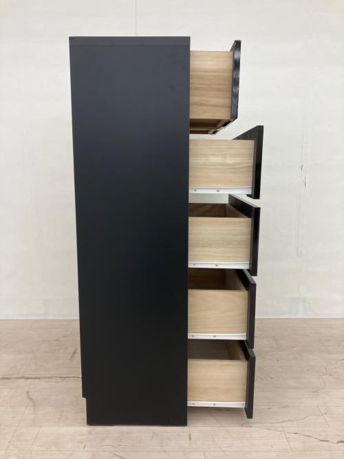 dinos (ディノス) チェスト ブラック 奥行３０薄型ツヤツヤタンス５段幅５０