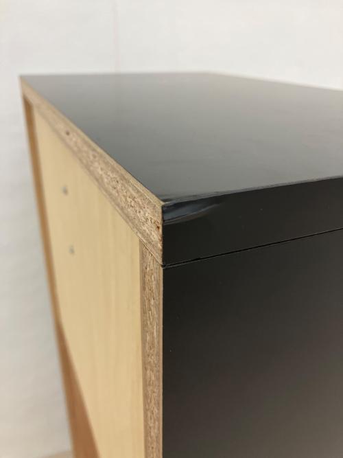 dinos (ディノス) チェスト ブラック 奥行３０薄型ツヤツヤタンス５段幅５０