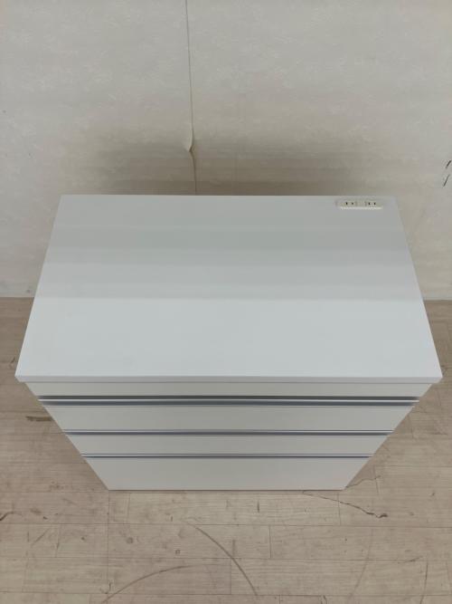 dinos (ディノス) キッチンカウンター ホワイト ダブルスライドキッチン収納引出幅７６