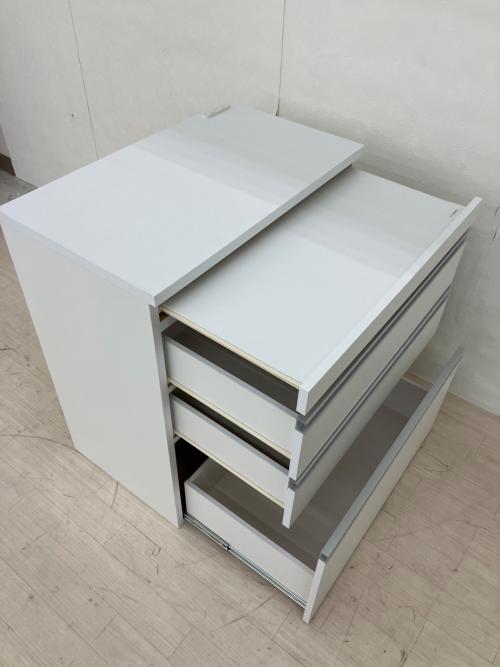 dinos (ディノス) キッチンカウンター ホワイト ダブルスライドキッチン収納引出幅７６