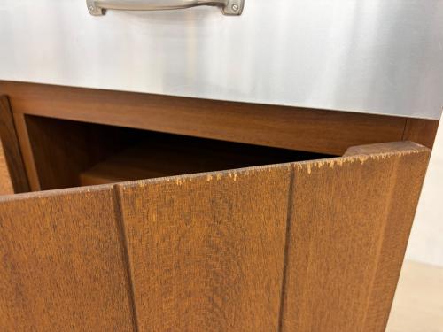 UNICO (ウニコ) レンジボード 幅:約120㎝ ブラウン×シルバー STRADA （廃盤品）