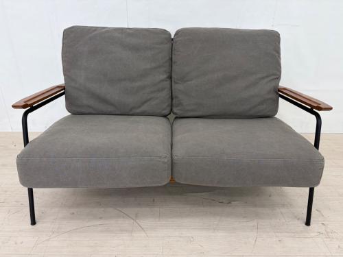 niko and ... FURNITURE & SUPPLY (ニコアンド ファニチャーアンドサプライ) 2人掛けソファー グレー×ブラック