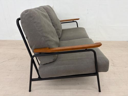 niko and ... FURNITURE & SUPPLY (ニコアンド ファニチャーアンドサプライ) 2人掛けソファー グレー×ブラック