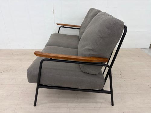 niko and ... FURNITURE & SUPPLY (ニコアンド ファニチャーアンドサプライ) 2人掛けソファー グレー×ブラック