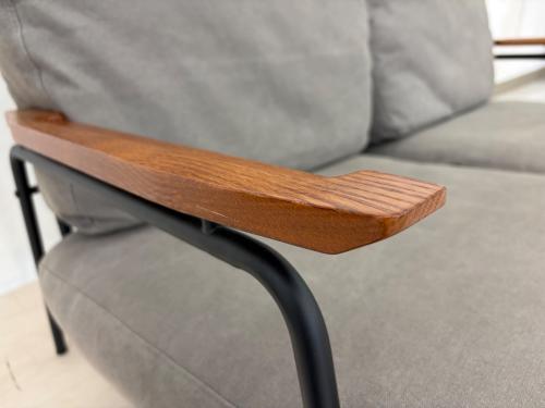 niko and ... FURNITURE & SUPPLY (ニコアンド ファニチャーアンドサプライ) 2人掛けソファー グレー×ブラック