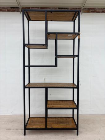 リビンズ シェルフ インダストリアルデザイン 幅:約80㎝ ブラウン×ブラック オルド