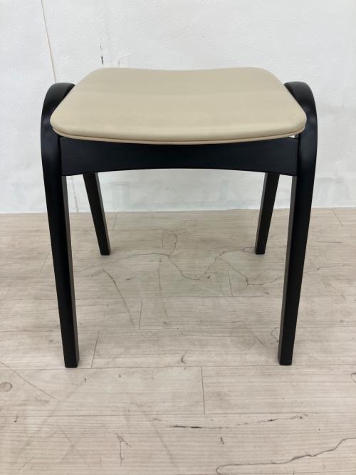 秋田木工 (アキタモッコウ) スツール 202 ベージュ×ダークブラウン Stool No.202