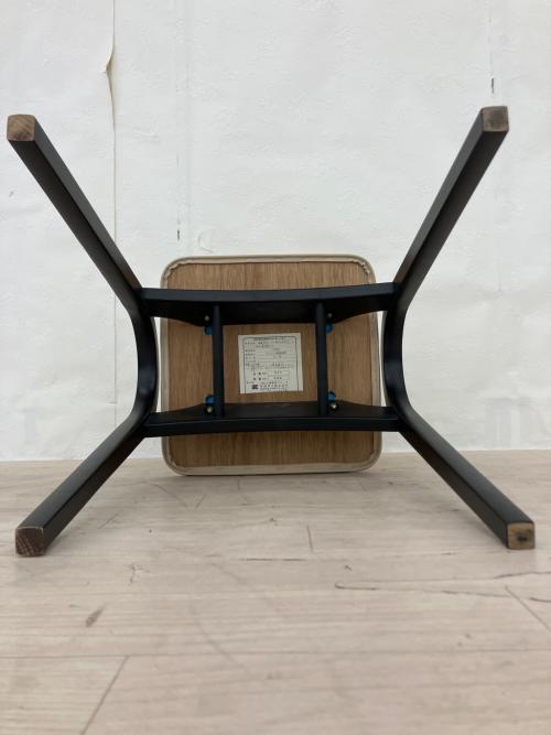 秋田木工 (アキタモッコウ) スツール 202 ベージュ×ダークブラウン Stool No.202