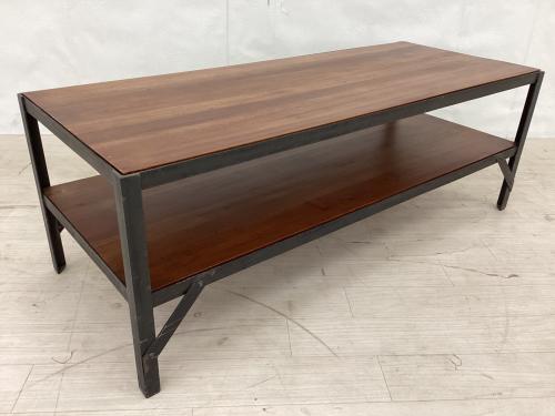 UNICO (ウニコ) テレビボード 幅:約100㎝ ブラウン×ブラック LUMBER-mini