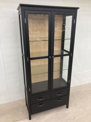 UNICO (ウニコ) キャビネット 幅:約80㎝ ブラック BECCA