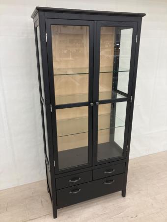 UNICO (ウニコ) キャビネット 幅:約80㎝ ブラック BECCA