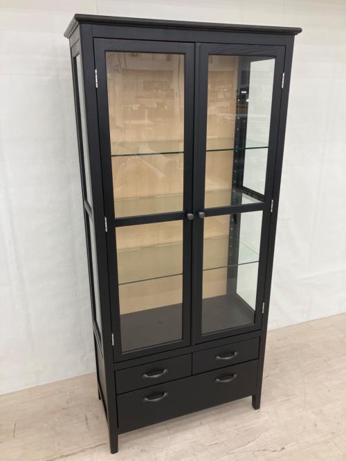 UNICO (ウニコ) キャビネット 幅:約80㎝ ブラック BECCA