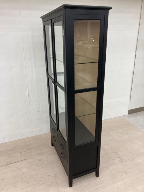 UNICO (ウニコ) キャビネット 幅:約80㎝ ブラック BECCA