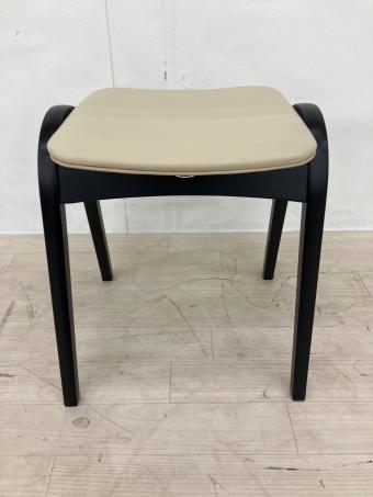 秋田木工 (アキタモッコウ) スツール 202 ベージュ×ダークブラウン Stool No.202
