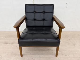 カリモク60 (カリモクロクマル) 1人掛けソファー W36170BW ブラウン×ブラック