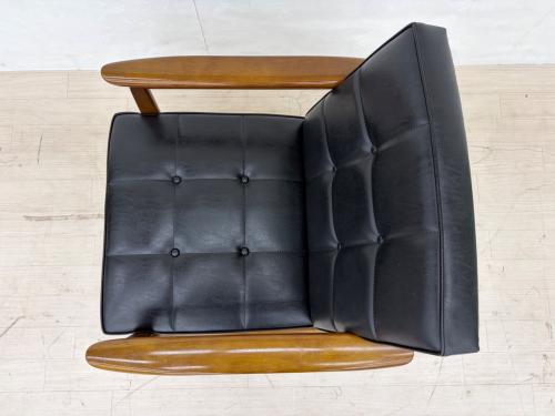 カリモク60 (カリモクロクマル) 1人掛けソファー W36170BW ブラウン×ブラック