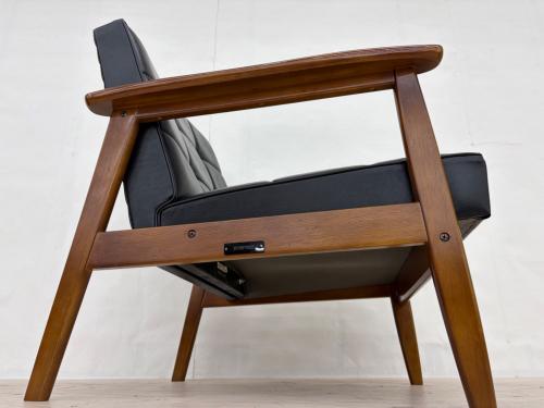 カリモク60 (カリモクロクマル) 1人掛けソファー W36170BW ブラウン×ブラック