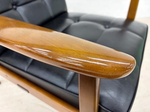 カリモク60 (カリモクロクマル) 1人掛けソファー W36170BW ブラウン×ブラック