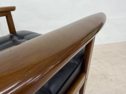 カリモク60 (カリモクロクマル) 1人掛けソファー W36170BW ブラウン×ブラック