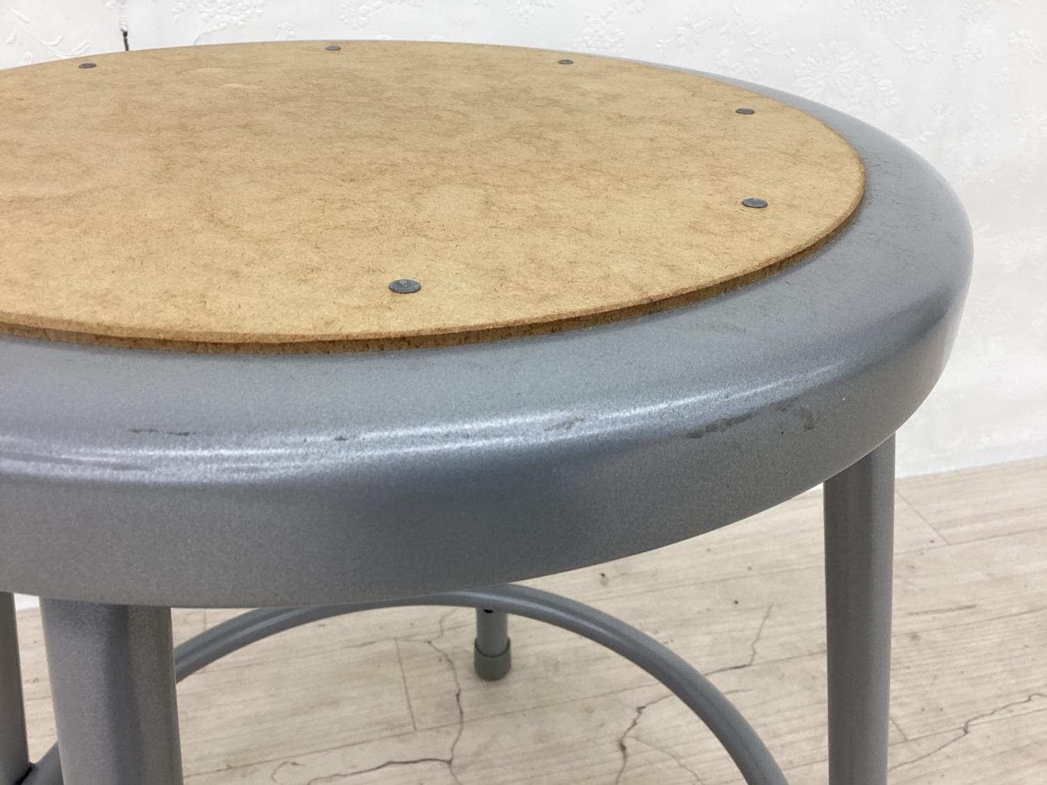 National Public Seating (-) スチールスツール ナチュラル×グレー