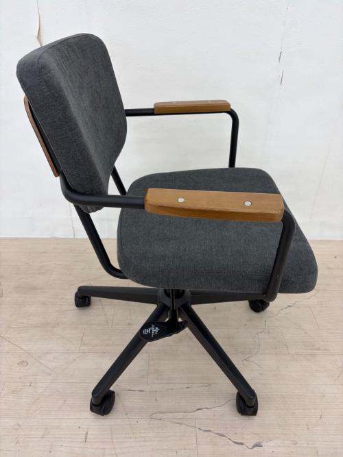 リビングハウス ワークチェアー グレー×ブラウン ワーキングチェア