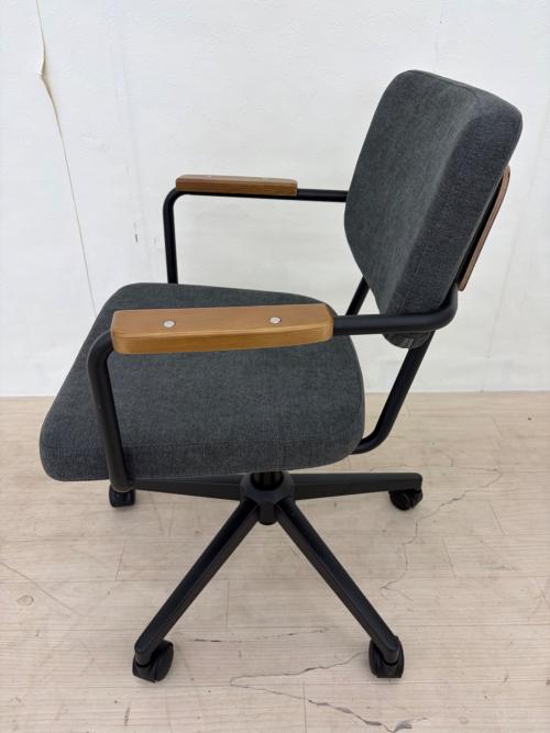 リビングハウス ワークチェアー グレー×ブラウン ワーキングチェア