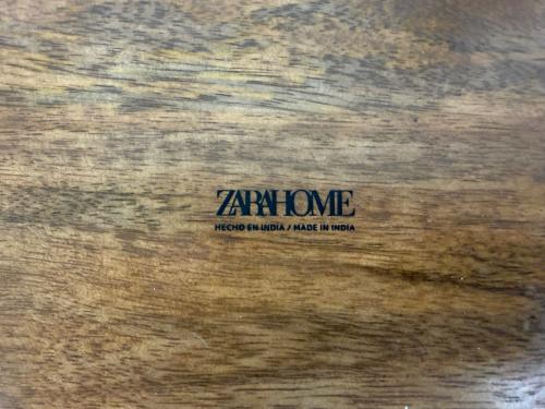 ZARA HOME (ザラホーム) サイドテーブル ブラウン ウッド製面取りセンターテーブル