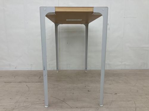 無印良品 (ムジルシリョウヒン) デスク 幅:約90㎝ ナチュラル×ホワイト スチール脚 木製デスク（廃盤品）