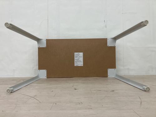 無印良品 (ムジルシリョウヒン) デスク 幅:約90㎝ ナチュラル×ホワイト スチール脚 木製デスク（廃盤品）