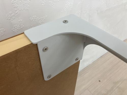 無印良品 (ムジルシリョウヒン) デスク 幅:約90㎝ ナチュラル×ホワイト スチール脚 木製デスク（廃盤品）