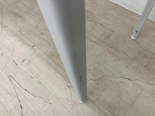 無印良品 (ムジルシリョウヒン) デスク 幅:約90㎝ ナチュラル×ホワイト スチール脚 木製デスク（廃盤品）