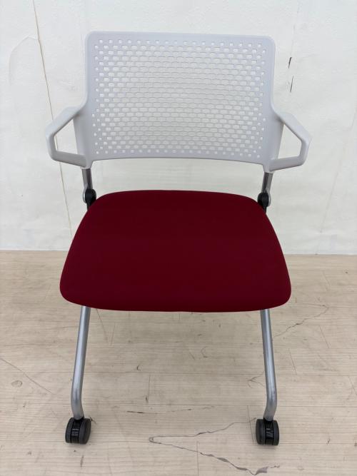 内田洋行 (ウチダヨウコウ) ミーティングチェア FM-345WS レッド