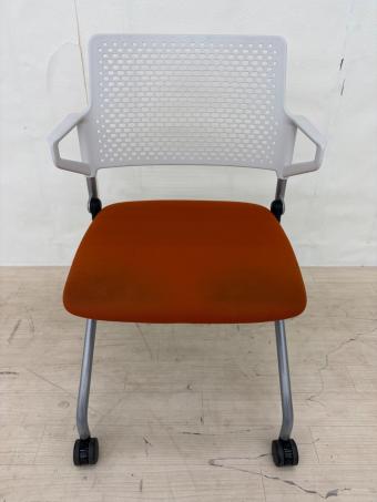 内田洋行 (ウチダヨウコウ) ミーティングチェア FM-345WS オレンジ
