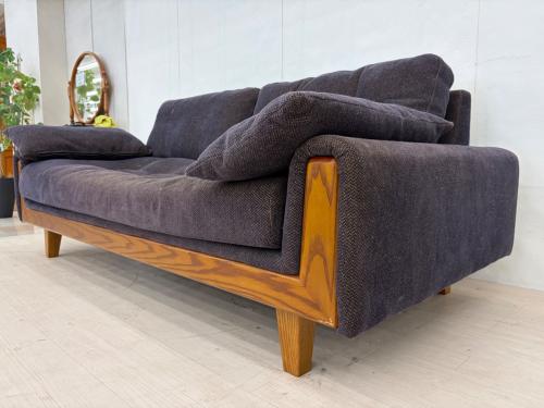ACME Furniture (アクメファニチャー) 2人掛けソファー ネイビー×ブラウン WINDAN Feather SOFA