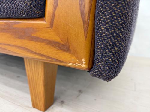 ACME Furniture (アクメファニチャー) 2人掛けソファー ネイビー×ブラウン WINDAN Feather SOFA
