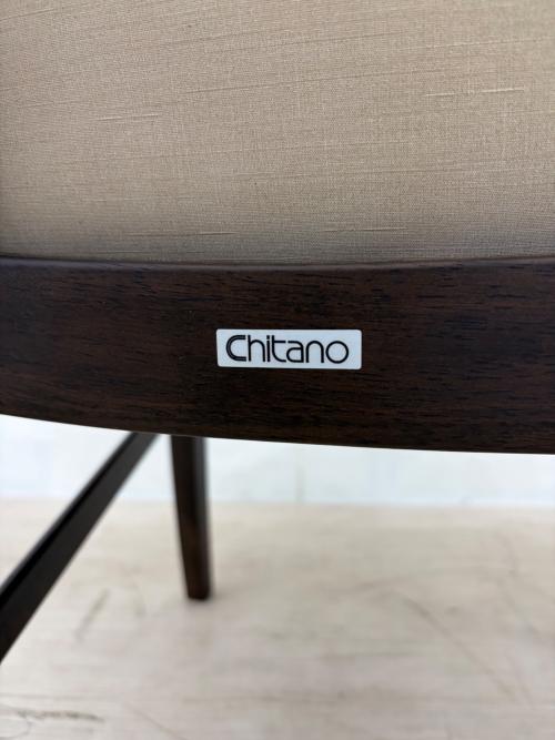 Chitano (チターノ) ダイニングチェアー ベージュ×ダークブラウン