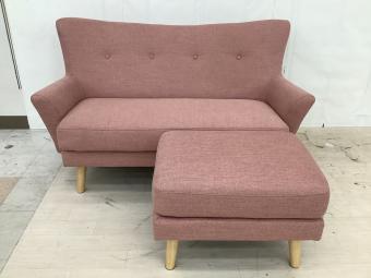 Franc franc (フランフラン) 2人掛けソファー 幅:約130㎝ ピンク フルレット