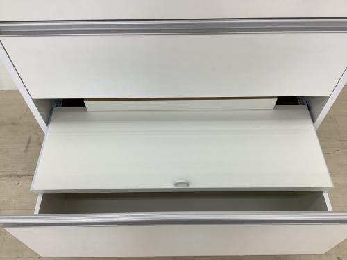 キッチンカウンター 収納物を考えたカウンター８８．５ ホワイト