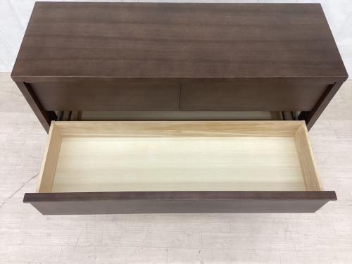 KEYUCA (ケユカ) 4段チェスト 幅:約120㎝ ダークブラウン