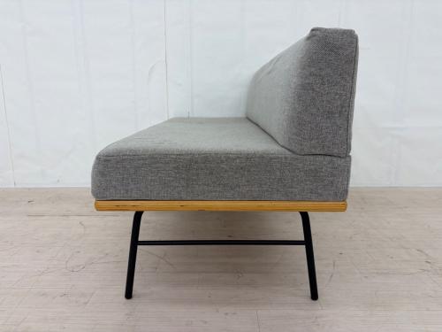 UNICO (ウニコ) 2人掛けソファー 幅:約125㎝ ライトグレー FUNEAT bench backrest
