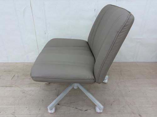 YAMAZEN (ヤマゼン) チェア WSC-81P グレー ソファのようなゆったりチェア レザー