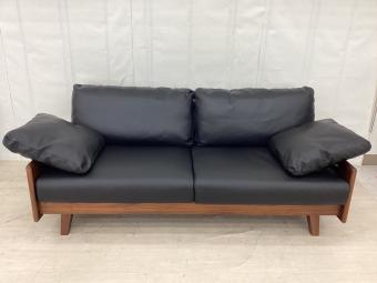 シギヤマ家具 (シギヤマカグ) 2人掛けソファー 幅:約170㎝ ブラック×ブラウン ROSE SOFA